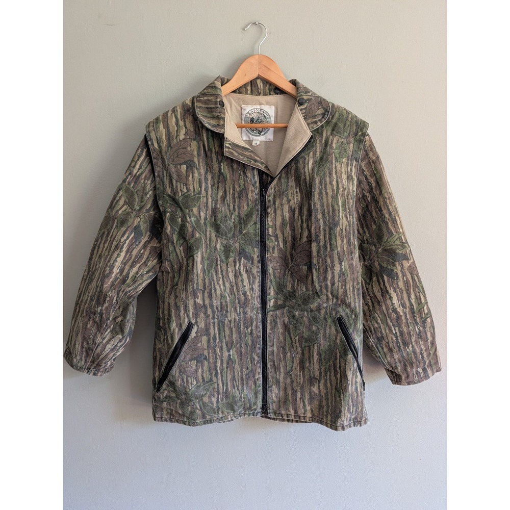 Vintage 90s Rainfair Realtree Camo Hunting Jacket Mens Med Utility Distressed